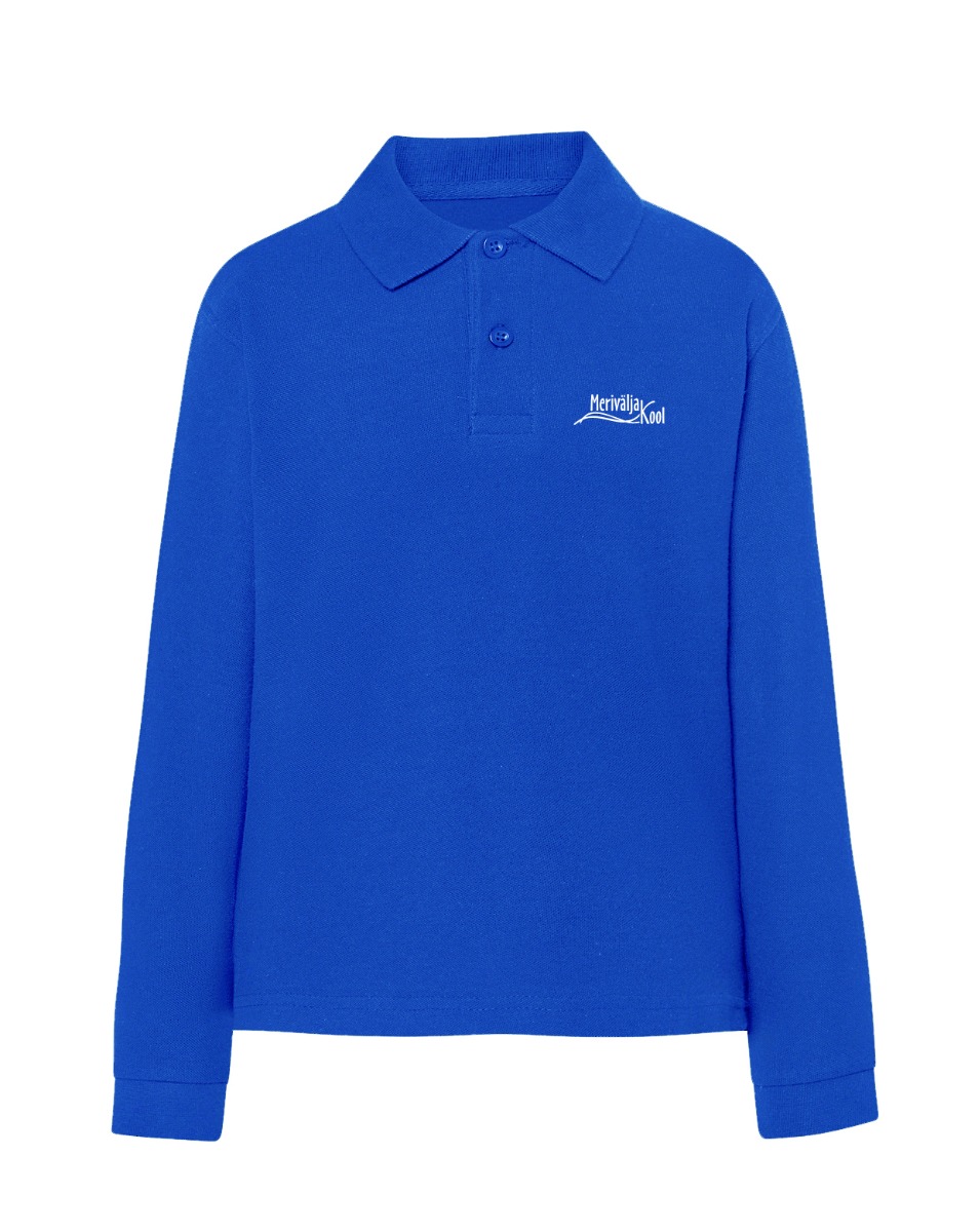 Laste pikkade varrukatega polosärk, erksinine