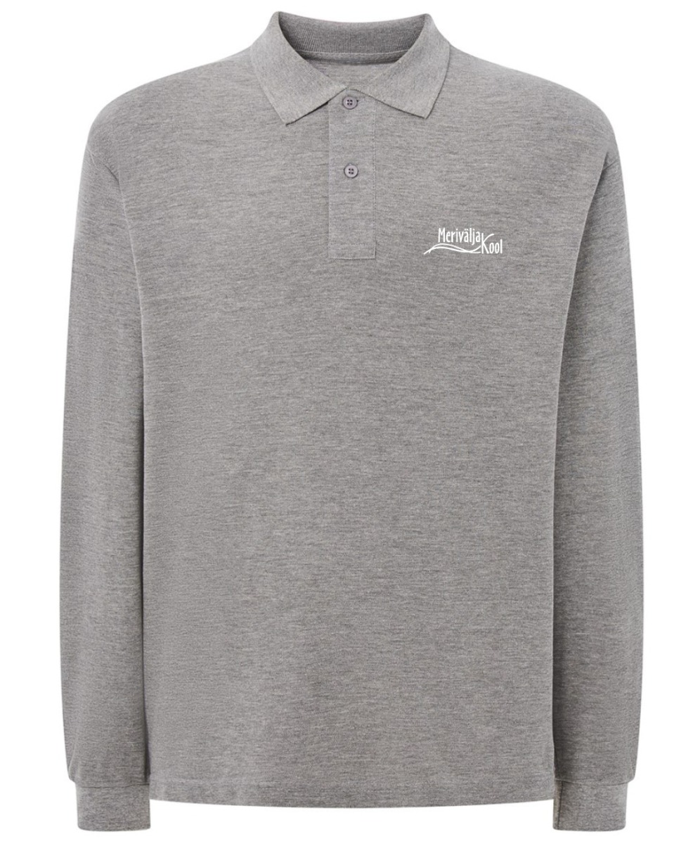 Meeste pikkade varrukatega polosärk, hall